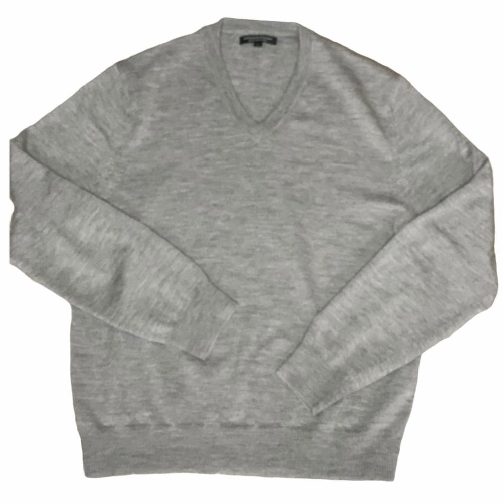 Express italian wool grey vneck sweater